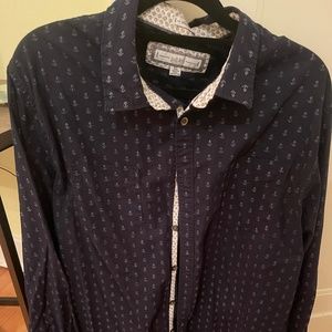 Men's PD & C button down long-sleeved shirt, size XL